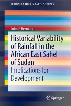 portada Historical Variability of Rainfall in the African East Sahel of Sudan: Implications for Development (en Inglés)