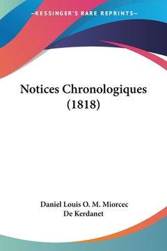 portada Notices Chronologiques (1818) (en Francés)