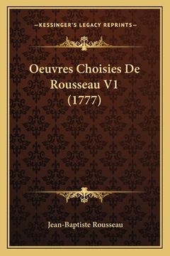 portada Oeuvres Choisies De Rousseau V1 (1777) (in French)