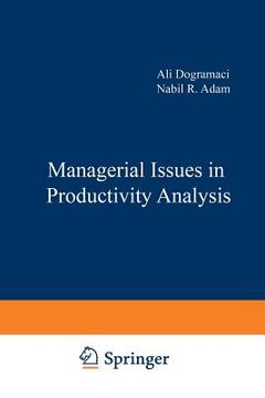 portada Managerial Issues in Productivity Analysis (en Inglés)