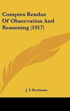 portada comptes rendus of observation and reasoning (1917)