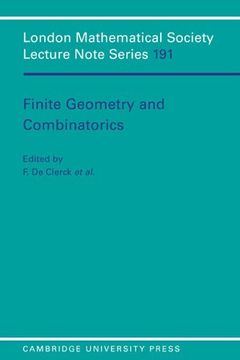 portada Finite Geometries and Combinatorics Paperback (London Mathematical Society Lecture Note Series) (in English)