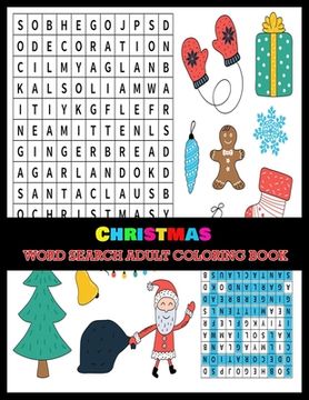 portada Christmas Word Search Adult Coloring Book: Christmas A Festive Word Search Book (in English)