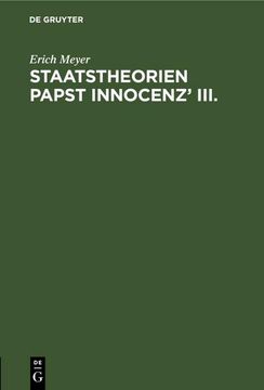 portada Staatstheorien Papst Innocenz¿ Iii. (in German)