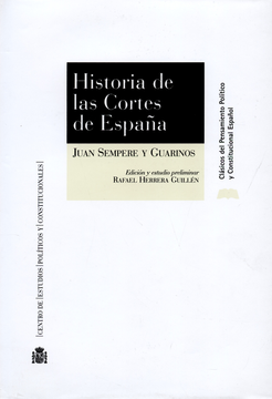 portada Historia de las cortes de España