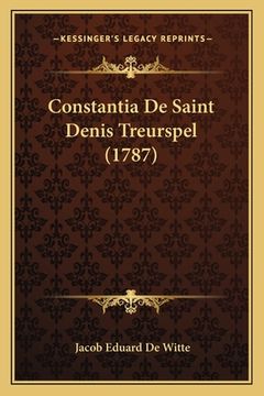 portada Constantia De Saint Denis Treurspel (1787)
