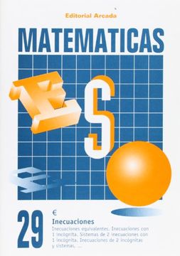 portada Cuaderno matematicas 29 - inecuaciones