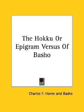 portada the hokku or epigram versus of basho (en Inglés)