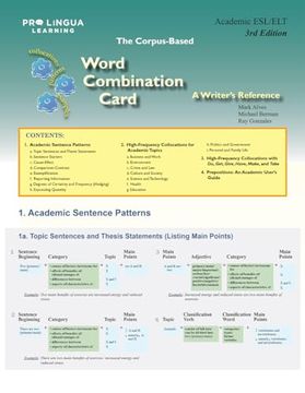 portada The Word Combination Card: A Writer's Reference (Pro Lingua Learning) (in English)