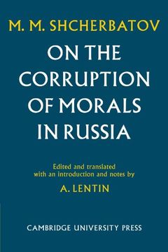 portada On the Corruption of Morals in Russia (en Inglés)