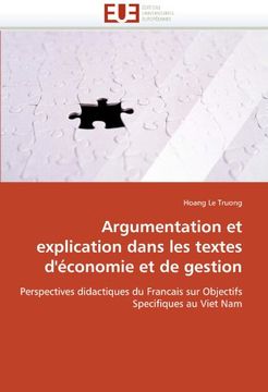 portada Argumentation Et Explication Dans Les Textes D'Economie Et de Gestion