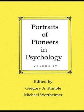 portada portraits of pioneers in psychology: volume iv (in English)