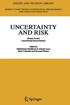 portada uncertainty and risk: mental, formal, experimental representations (en Inglés)