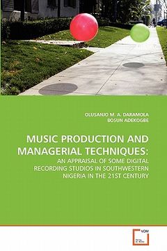 portada music production and managerial techniques (en Inglés)