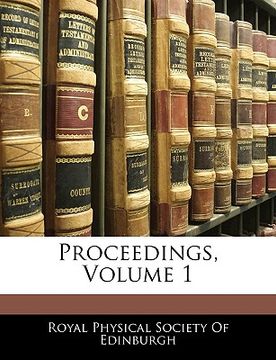 portada proceedings, volume 1 (en Inglés)