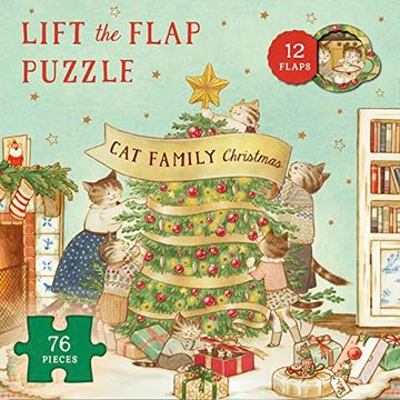 portada Cat Family Christmas Lift-The-Flap Puzzle (in English)