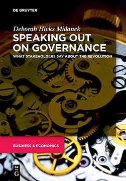 portada Speaking out on Governance: Thought Leader Perspectives on the Governance Revolution (The Alexandra Lajoux Corporate Governance) (en Inglés)