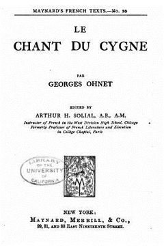 portada Le chant du cygne (en Francés)