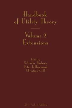 portada handbook of utility theory: volume 2: extensions