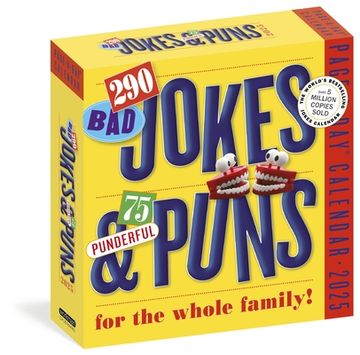 portada 290 bad Jokes & 75 Punderful Puns Page-A-Day Calendar 2025: For the Whole Family!