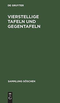 portada Vierstellige Tafeln und Gegentafeln (in German)