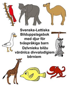 portada Svenska-Lettiska Bilduppslagsbok med djur för tvåspråkiga barn (en Sueco)