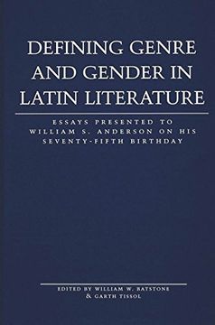 portada Defining Genre and Gender in Latin Literature: Essays Presented to William s. Anderson on his Seventy-Fifth Birthday (Lang Classical Studies) (in English)