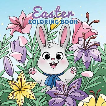 portada Easter Coloring Book: Easter Basket Stuffer and Books for Kids Ages 4-8 (Coloring Books for Kids) (en Inglés)