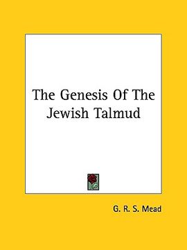 portada the genesis of the jewish talmud