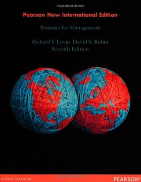 portada Statistics for Management: Pearson new International Edition (en Inglés)