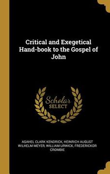 portada Critical and Exegetical Hand-book to the Gospel of John