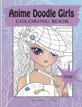 portada Anime Doodle Girls: Coloring book (en Inglés)