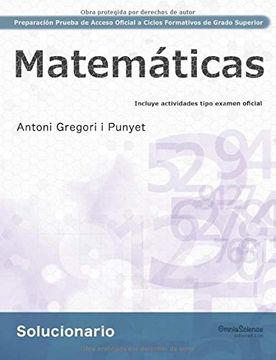 portada Solucionario Preparación de la Prueba de Acceso Oficial a Ciclos Formativos de Grado Superior: Matemáticas (Linkiafp)