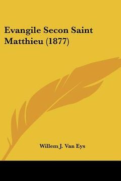 portada evangile secon saint matthieu (1877) (en Inglés)