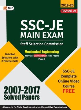portada Ssc 2020: Junior Engineer - Mechanical Engineering Paper II - Conventional Solved Papers (2007-2017) (en Inglés)