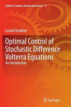 portada Optimal Control of Stochastic Difference Volterra Equations: An Introduction (en Inglés)