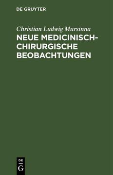 portada Neue Medicinisch-Chirurgische Beobachtungen (en Alemán)