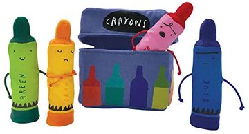 portada Merrymakers el día Crayons Quit Marioneta de Dedo Playset, Conjunto de 4, 5-Inches Cada 