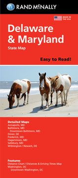portada Rand McNally Easy to Read: Delaware, Maryland State Map (en Inglés)
