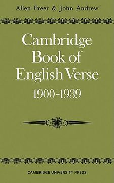 portada Cambridge Book of English Verse 1900 1939 (in English)