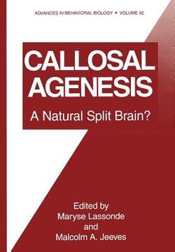 portada Callosal Agenesis: A Natural Split Brain? (en Inglés)