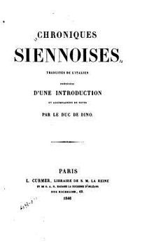 portada Chroniques siennoises traduites de l'italien (en Francés)