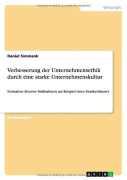 portada Verbesserung der Unternehmensethik durch eine starke Unternehmenskultur (German Edition)