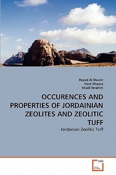 portada occurences and properties of jordainian zeolites and zeolitic tuff