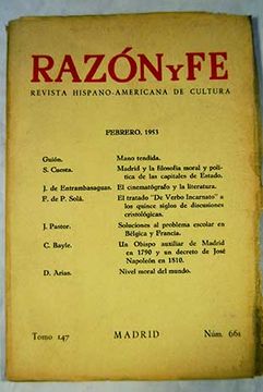 portada Razón y Fe. Revista Hispano-Americana de cultura. Feb 1953. Tomo 147 Nu. 661