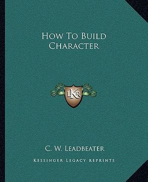 portada how to build character (en Inglés)