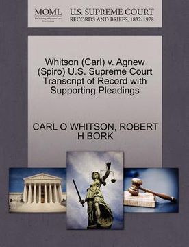 portada whitson (carl) v. agnew (spiro) u.s. supreme court transcript of record with supporting pleadings (in English)