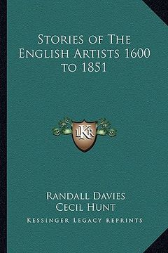 portada stories of the english artists 1600 to 1851 (en Inglés)