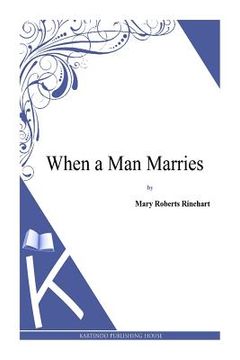 portada When a Man Marries (en Inglés)
