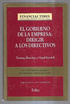 portada El Gobierno de la Empresa Dirigir a los Directivos (in Spanish)